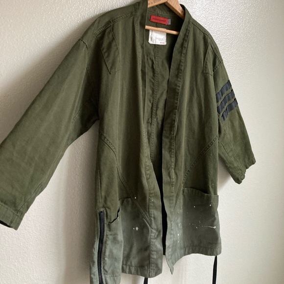 Enshadower Military Punk Distressed Paint Splatter Techwear Jacket sz L-XXL? - Picture 4 of 13